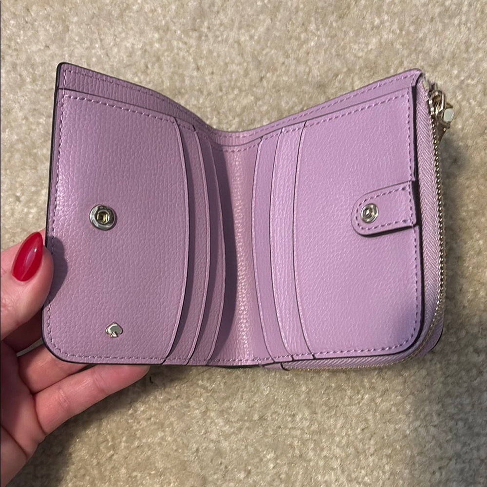 kate spade lilac leather zip wallet - Picture 2 of 3